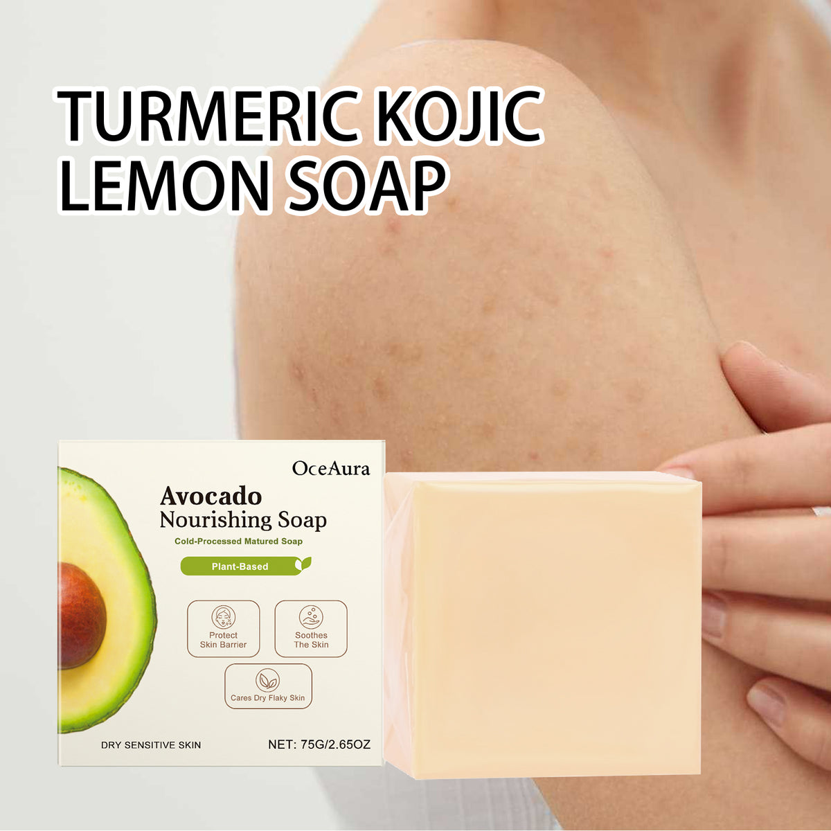 Sabonete Corporal Nutritivo OceAura — Espuma Cremosa e Fragrância de Abacate