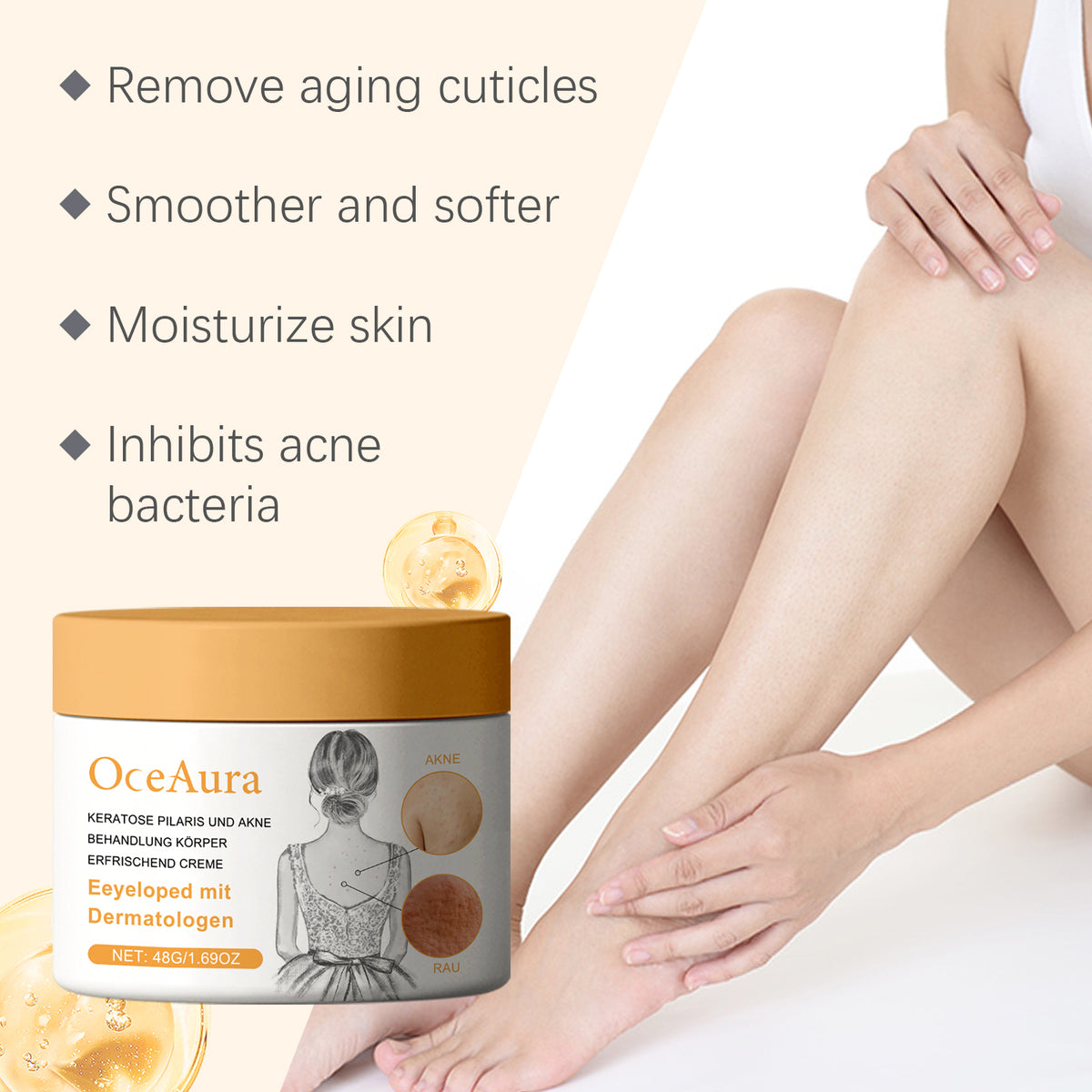 Creme Renovador OceAura com Vitamina E e Ácido Láctico