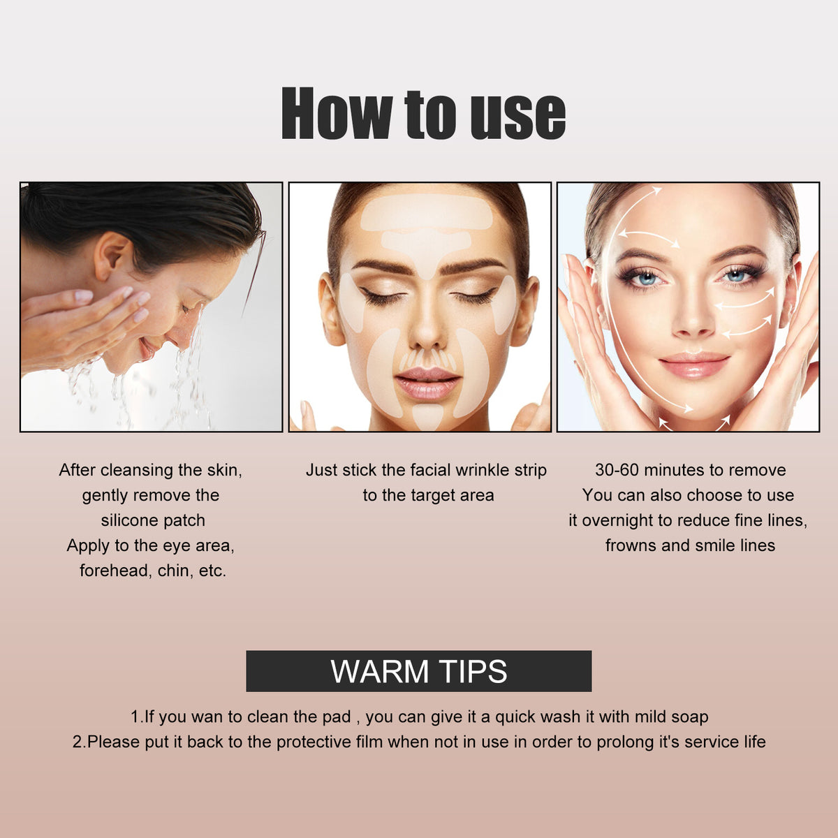 Parches Antiarrugas y Lifting Facial de Silicona