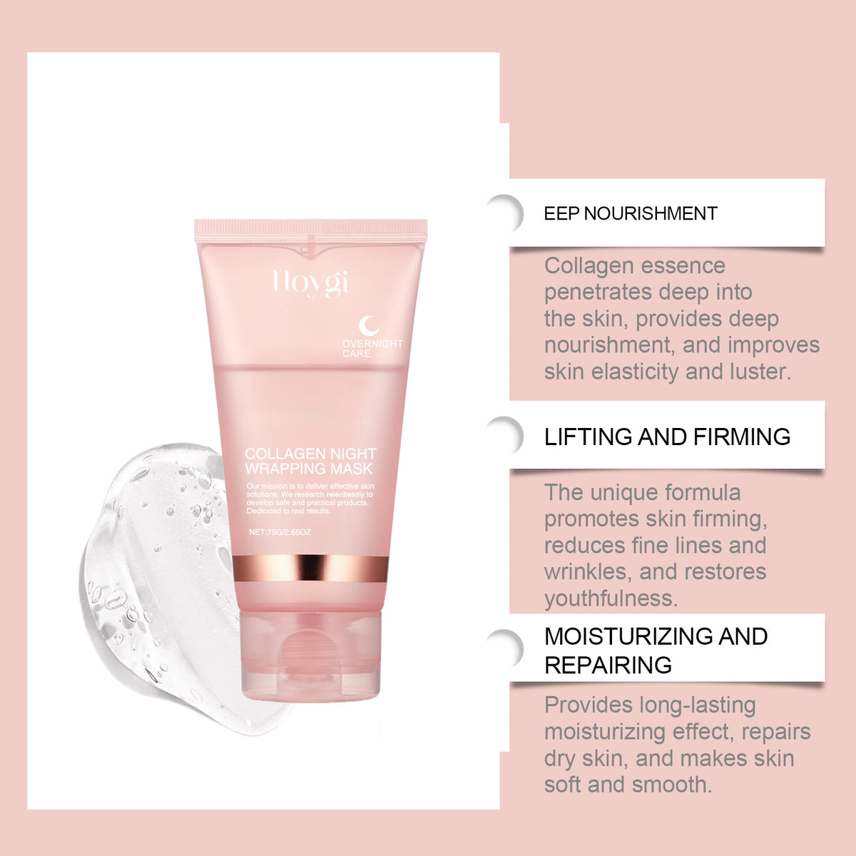 Máscara Facial Peel-Off de Colagénio Hoygi