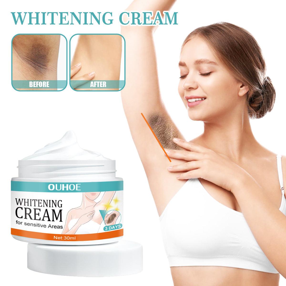Creme Hidratante para Axilas e Zonas Secas OUHOE
