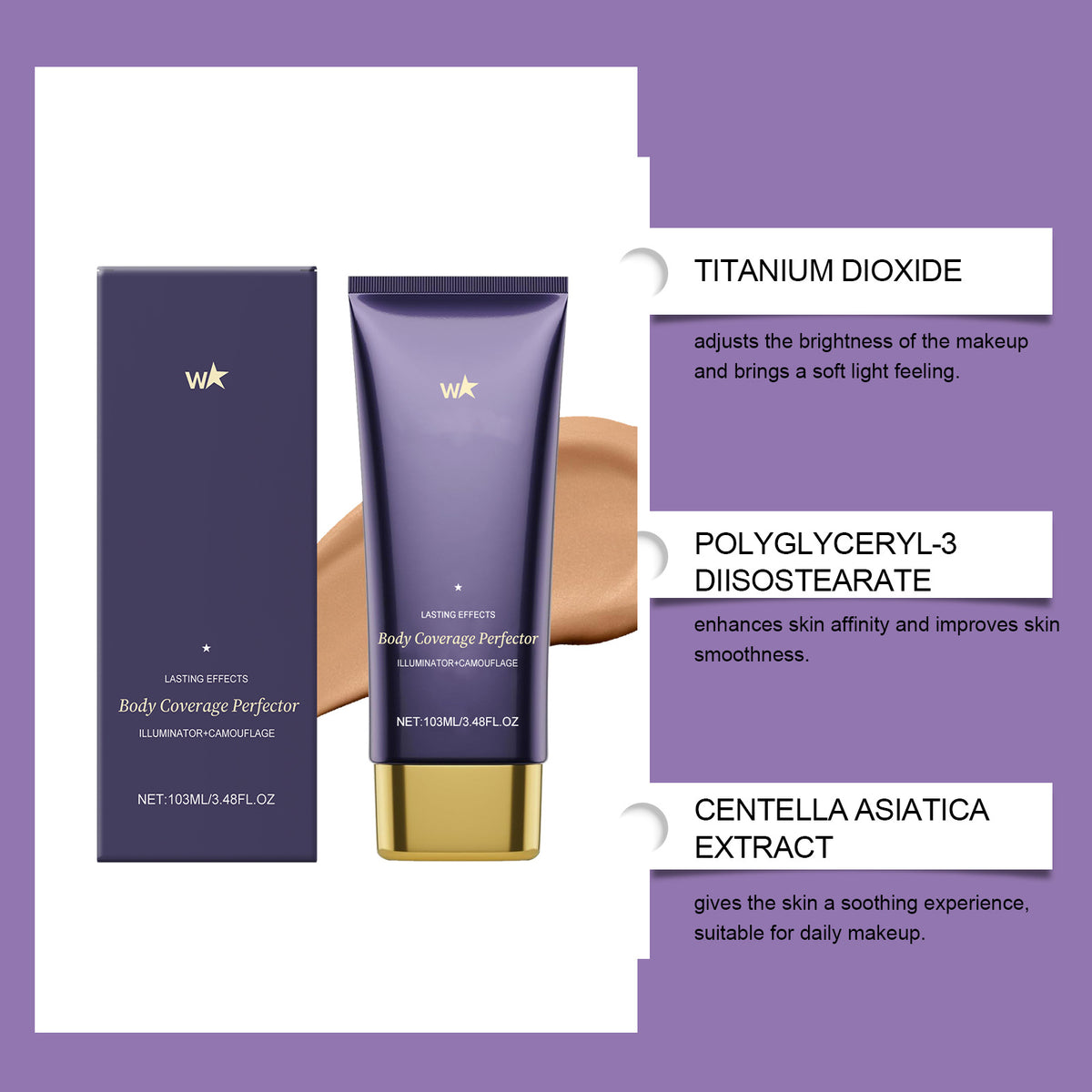 Corretor Corporal em Creme — Uniformiza o Tom da Pele