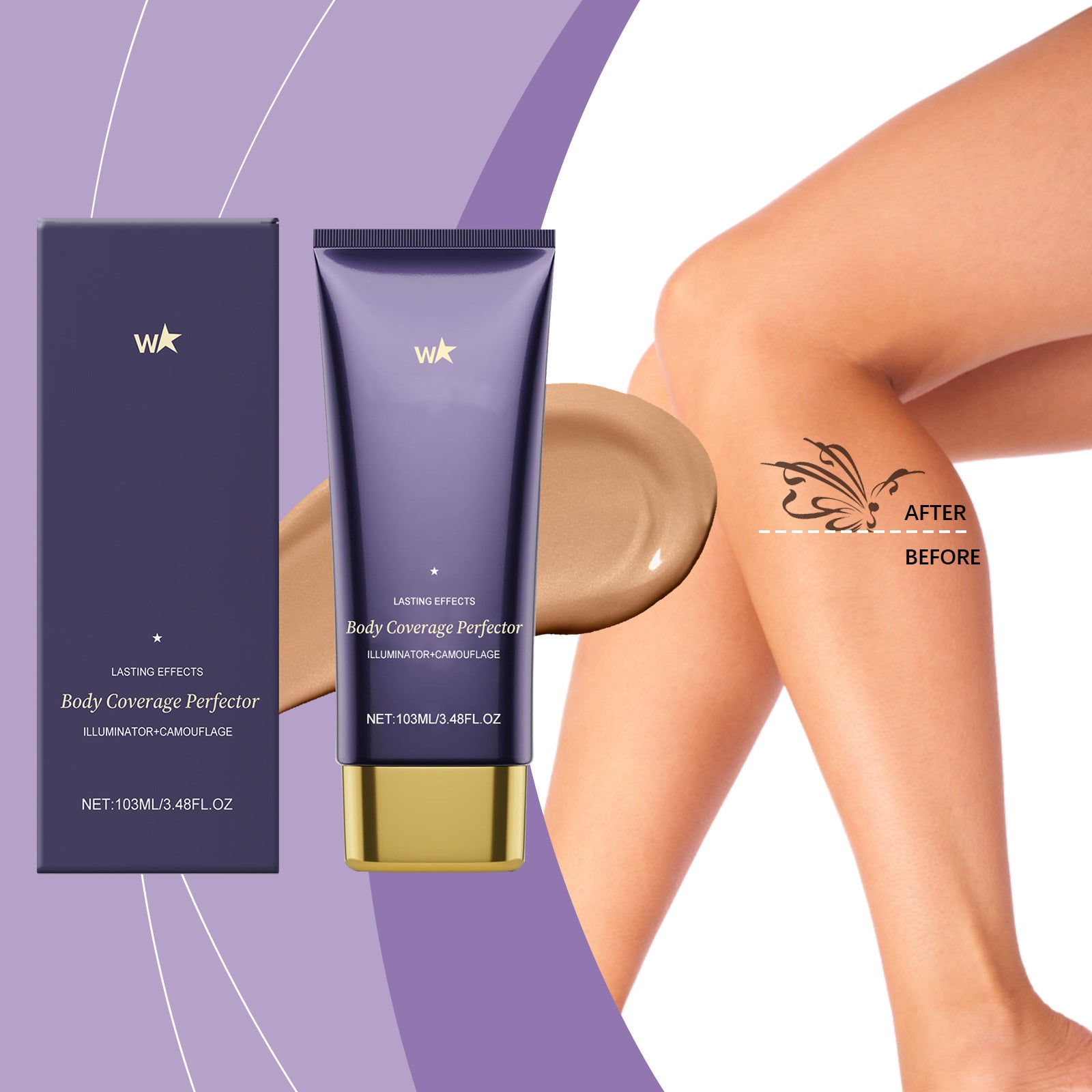 Corretor Corporal em Creme — Uniformiza o Tom da Pele