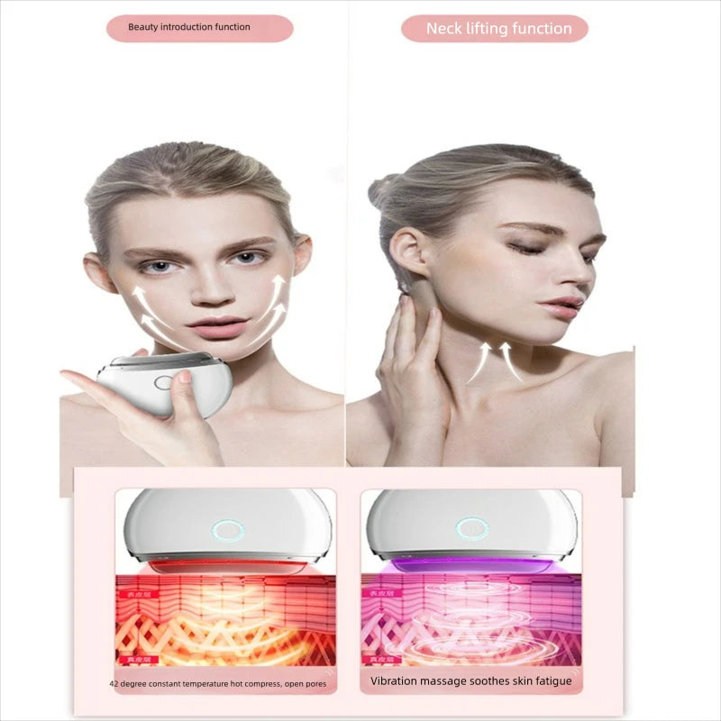 Dispositivo Facial OceAura 4 em 1 — Microcorrentes, Vibração, Calor e LED